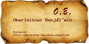 Oberleitner Benjámin névjegykártya
